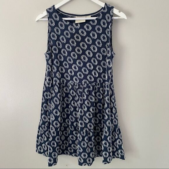 Maeve by Anthropologie Blue & White Geometric Shift Dress – XS – Babydoll Vibe - Picture 1 of 11